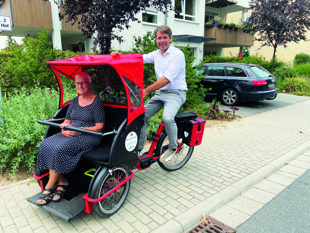 fahrrad fahren als erwachsener auf dem bürgermeister