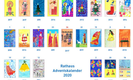 Rathaus-Adventskalender mit einer Auswahl der vergangenen Jahre