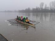 Ein stabiler Betonanker ermöglicht das Rudern zu allen Jahreszeiten