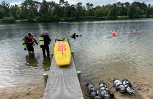 Tauchuntersuchungen im Rüsselsheimer Waldschwimmbad am 21. Mai