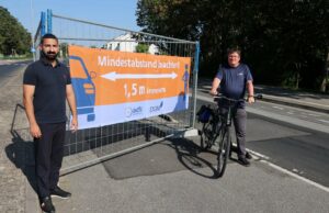 Beim Überholen „Mindestabstand beachten!“