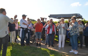 Ein Prosit auf 1250 Jahre Laubenheim inmitten der Weinberge Mehr als 80 Teilnehmer kamen zur Jubiläum-Weinwanderung