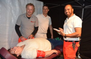 Lions Club auf dem Wochenmarkt Gesundheitsvorsorge, Lionswein und Kartenvorverkauf für das Klassikkonzert