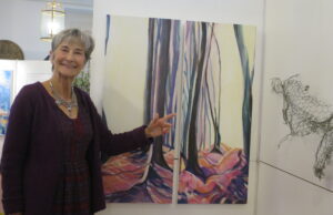 Freundinnen in der Grundschule – gemeinsames Hobby im Rentenalter Ulrike Delcker-Heidbüchel und Dorothea Helmeth stellen im Gonsenheimer Rathaus ihre Gemälde aus