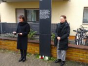 Gegen das Vergessen Gedenkveranstaltung an der Stele zur ehemaligen Synagoge