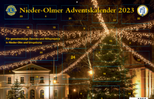 Mit den Lions durch die Adventszeit Hinter 24 Kalendertürchen locken rund 230 tolle Gewinne