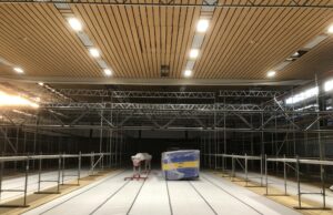 Reinigungsarbeiten in vollem Gange Niersteiner Rundsporthalle kurz vor Wiedereröffnung