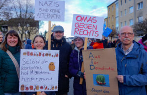 Gemeinsam für Demokratie Budenheim demonstrierte anlässlich des AfD-Wahlkampfauftakts