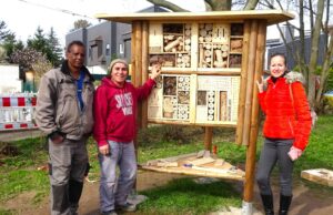 Ein Ort für Bienen und Käfer Umweltschutz >>>Neues Insektenhotel entsteht am Hechtsheimer Bürgerhaus