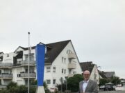 Stele „Nereus“ findet neuen Platz im Kreisel der Frankfurter Straße