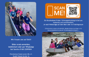 Keine Angst vor Spritzwasser! Schnupperpaddler und Teilnehmer für den Drachenboot-Cup gesucht