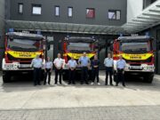 Drei neue Löschgruppenfahrzeuge übergeben Brandschutz >>>Freude bei den Feuerwehren in Finthen, Hechtsheim und Drais