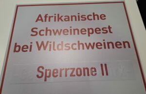 Beschilderung zur Afrikanischen Schweinepest