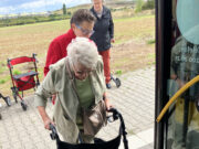 Sicher mit dem Rollator unterwegs Erfolgreiche Übungseinheit und weiterer Termin im Oktober