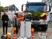 13.000 Kilo, 320 PS – Segnung des Löschfahrzeugs LF20KatS Brandschutz >>>Freiwillige Feuerwehr Hechtsheim weihte ihr neuestes Fahrzeug ein
