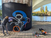 Halloween Dosenmassaker: Kreative Graffiti-Action unter der Opelbrücke in Rüsselsheim
