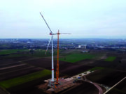 Größtes Mainzer Windrad fertiggestellt Inbetriebnahme in Hechtsheim ist Anfang 2025 geplant