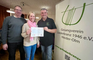 Liederkranz Nieder-Olm spendet 650 Euro für L’Alcudia HILFE >>>Spanische Partnerstadt ist auf jede finanzielle Unterstützung angewiesen