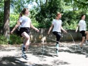Ganz schön sportlich an einem heißen Tag Vereinsleben >>>Gelungenes Terrassenfest des TV Laubenheim
