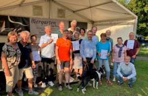 Erfolgreiche Stadtradeln-Aktion: Radler*innen im Biergarten geehrt