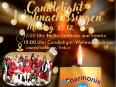 „Candlelight-Weihnachtssingen“ mit disharmonix am 15.12. in der Laurentiuskirche in Trebur