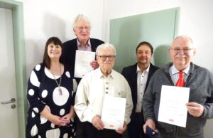 Zahlreiche langjährige Mitglieder ausgezeichnet Jubilarenehrung der Laubenheimer SPD bei der AWO Laubenheim