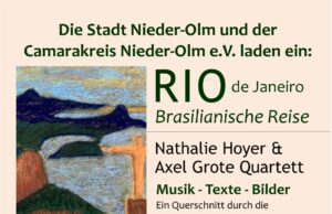 Rio de Janeiro – Eine brasilianische Reise BENEFIZ >>>Ein besonderer Abend mit Literatur, Musik und Kulinarik