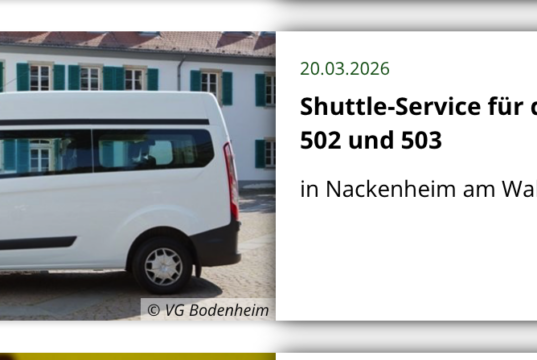 Mit dem Shuttle-Bus zur Wahl in Nackenheim
