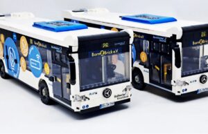Kleine Steine, große Wirkung: Rüsselsheimer Busse aus LEGO Gewinnspiel: Gesucht wird die Anzahl der verbauten Steine pro Bus.