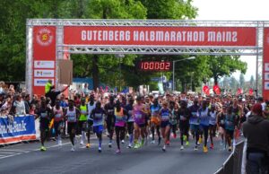Stundenmarke beim Gutenberg-Halbmarathon erstmals geknackt Ausdauersport >>>Kenianische Läuferinnen und Läufer dominieren in Mainz