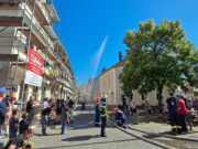 Löschübung, Platzkonzert und Bonbonregen
