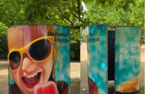 Ein Eis-Motiv ziert die Umkleideschnecke
