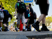 Kontrollen der Schulwegsicherheit zum Schulstart in Mombach